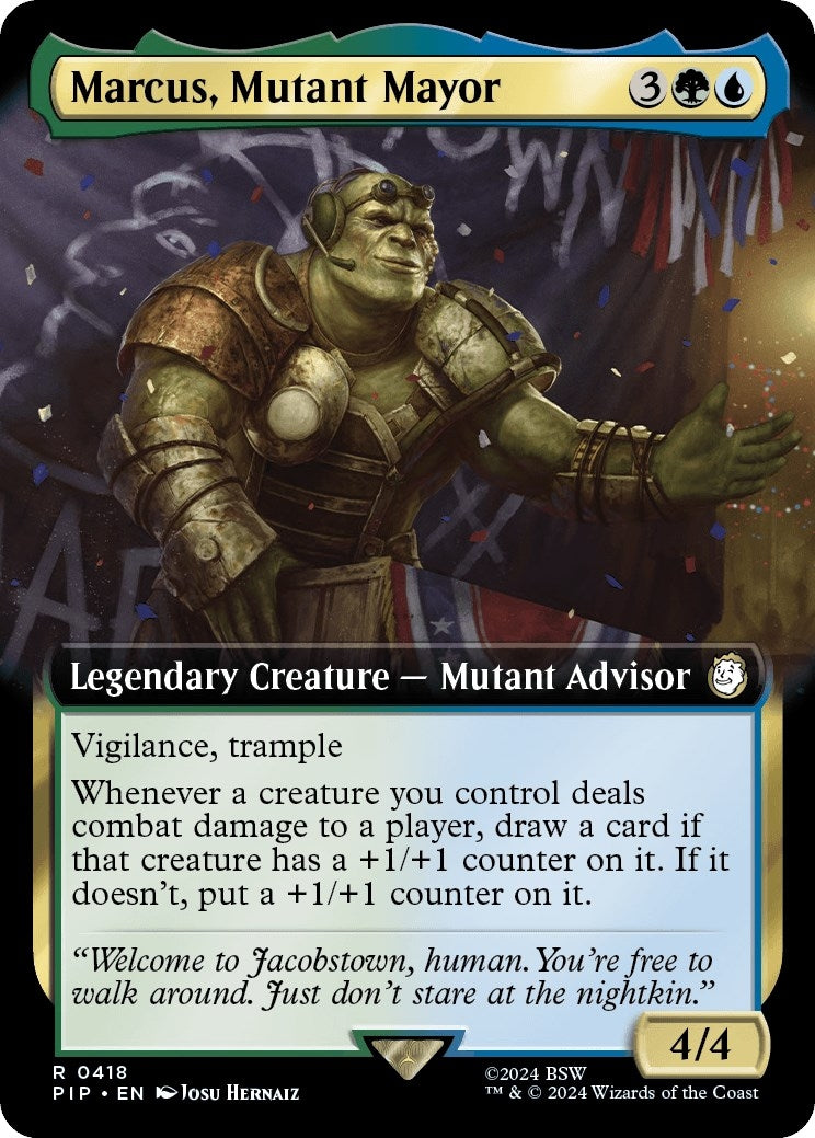 Image for Marcus, Mutant Mayor (Extended Art) (418) (Universes Beyond: Fallout) - Magic: The Gathering