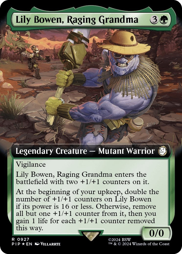 Image for Lily Bowen, Raging Grandma (Extended Art) (Surge Foil) (927) (Universes Beyond: Fallout) - Magic: The Gathering