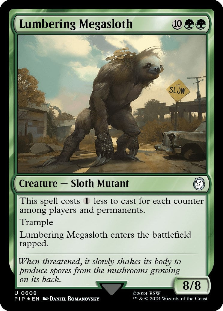 Image for Lumbering Megasloth (Surge Foil) (608) (Universes Beyond: Fallout) - Magic: The Gathering