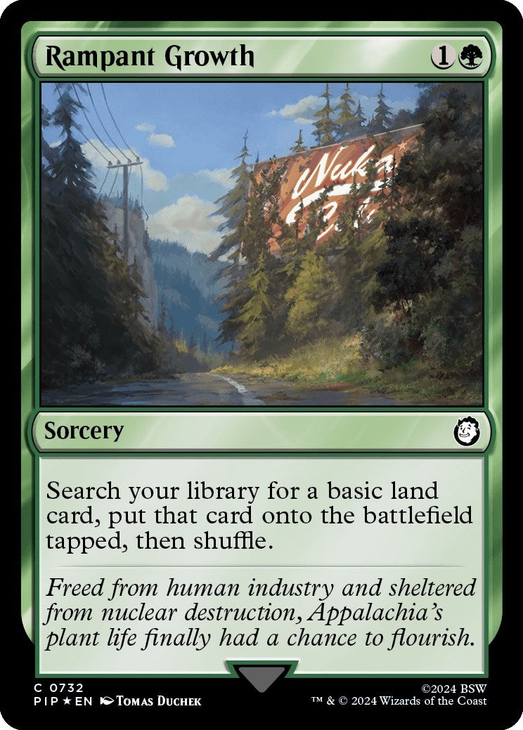 Image for Rampant Growth (Surge Foil) (732) (Universes Beyond: Fallout) - Magic: The Gathering