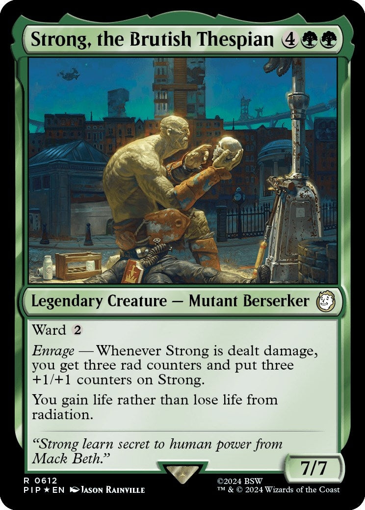 Image for Strong, the Brutish Thespian (Surge Foil) (612) (Universes Beyond: Fallout) - Magic: The Gathering