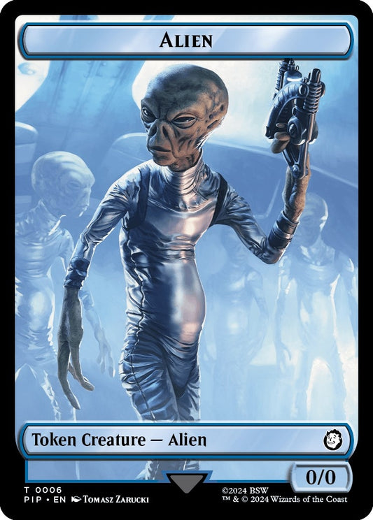 Image for Alien // Clue Double-Sided Token (6 // 11) (Universes Beyond: Fallout) - Magic: The Gathering