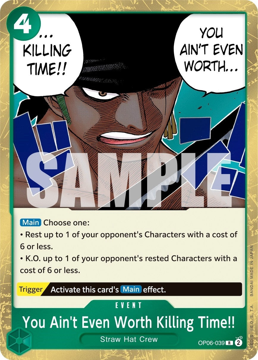 Image for You Ain't Even Worth Killing Time!! (OP06-039) (Wings of the Captain) - One Piece Card Game