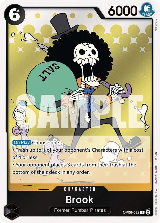 Image for Brook (OP06-092) (Wings of the Captain) - One Piece Card Game