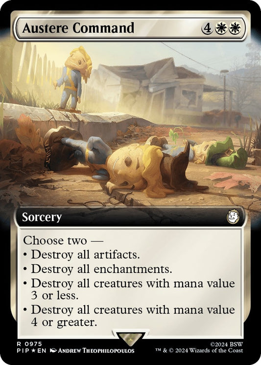 Image for Austere Command (Extended Art) (Surge Foil) (975) (Universes Beyond: Fallout) - Magic: The Gathering