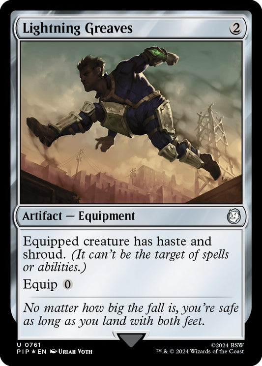 Image for Lightning Greaves (Surge Foil) (761) (Universes Beyond: Fallout) - Magic: The Gathering