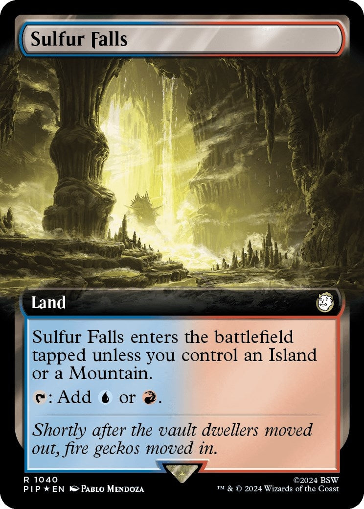 Image for Sulfur Falls (Extended Art) (Surge Foil) (1040) (Universes Beyond: Fallout) - Magic: The Gathering