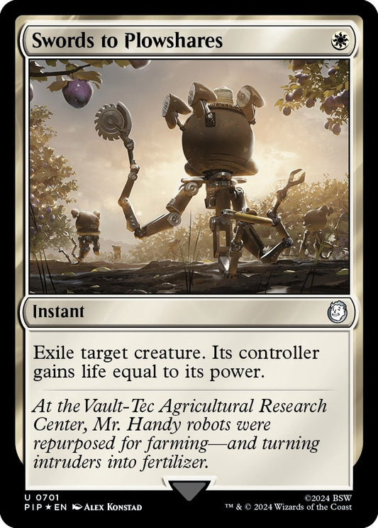 Image for Swords to Plowshares (Surge Foil) (701) (Universes Beyond: Fallout) - Magic: The Gathering