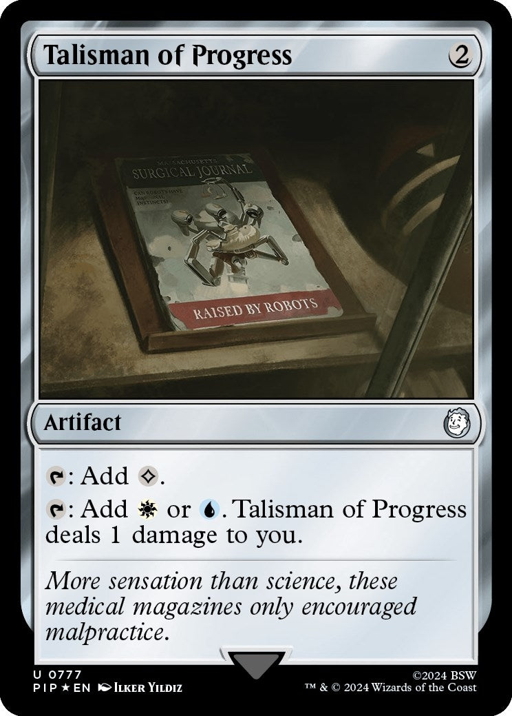 Image for Talisman of Progress (Surge Foil) (777) (Universes Beyond: Fallout) - Magic: The Gathering