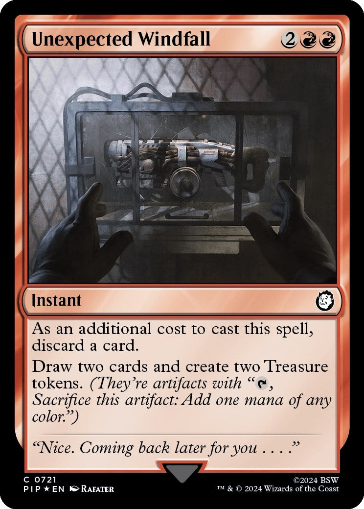 Image for Unexpected Windfall (Surge Foil) (721) (Universes Beyond: Fallout) - Magic: The Gathering