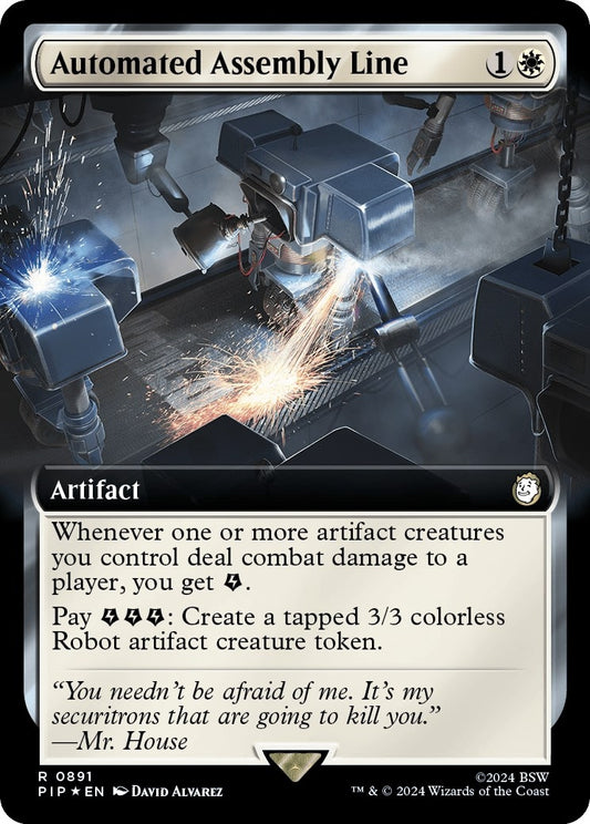 Image for Automated Assembly Line (Extended Art) (Surge Foil) (891) (Universes Beyond: Fallout) - Magic: The Gathering