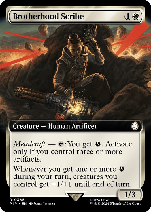 Image for Brotherhood Scribe (Extended Art) (365) (Universes Beyond: Fallout) - Magic: The Gathering