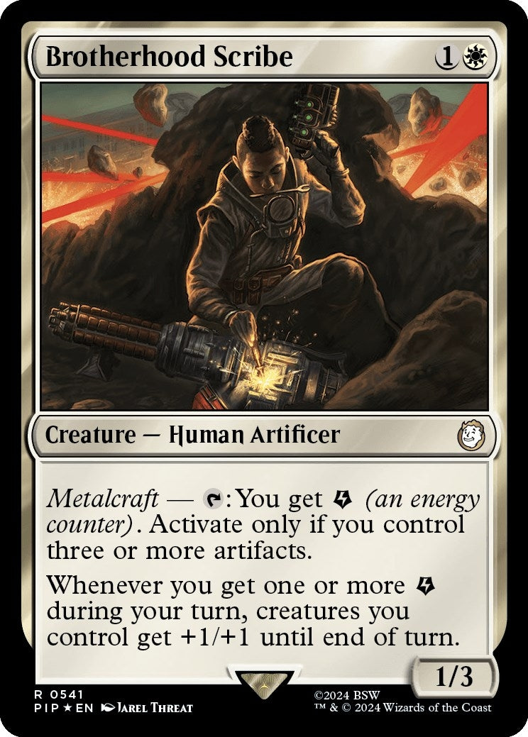 Image for Brotherhood Scribe (Surge Foil) (541) (Universes Beyond: Fallout) - Magic: The Gathering