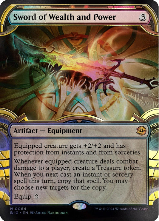 Image for Sword of Wealth and Power (Showcase) (Raised Foil) (64) (Outlaws of Thunder Junction: The Big Score) - Magic: The Gathering