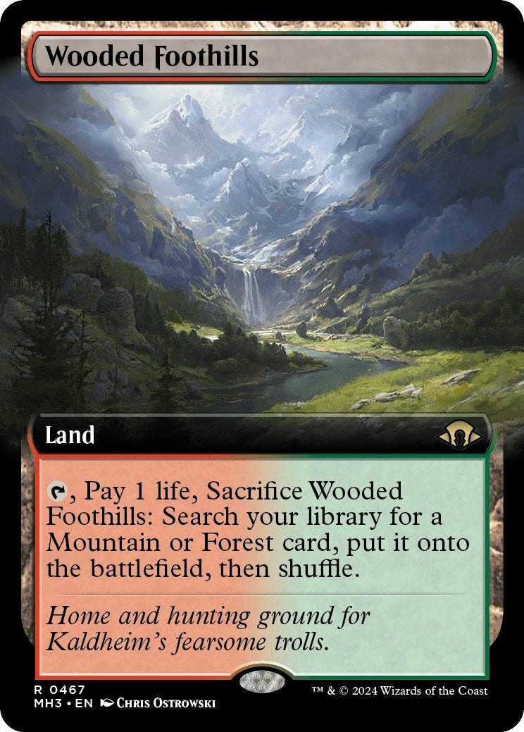 Image for Wooded Foothills (Extended Art) (467) (Modern Horizons 3) - Magic: The Gathering