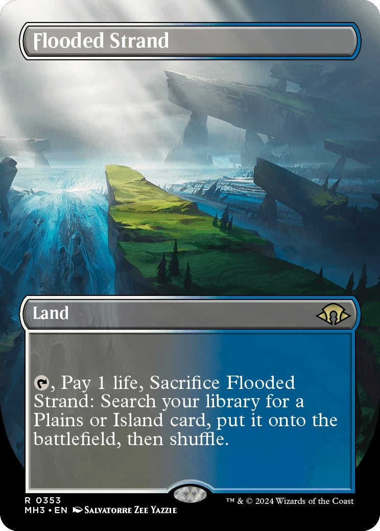 Image for Flooded Strand (Borderless) (353) (Modern Horizons 3) - Magic: The Gathering