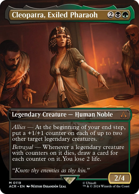 Image for Cleopatra, Exiled Pharaoh (Borderless) (119) (Universes Beyond: Assassin's Creed) - Magic: The Gathering