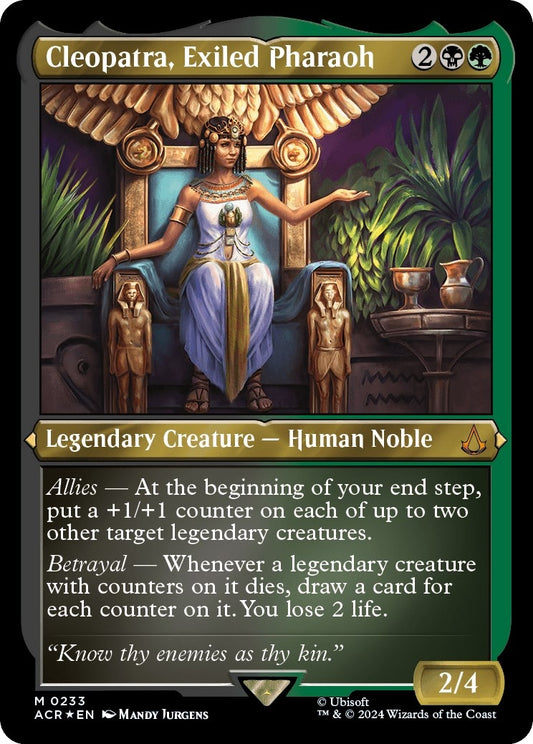 Image for Cleopatra, Exiled Pharaoh (Foil Etched) (233) (Universes Beyond: Assassin's Creed) - Magic: The Gathering