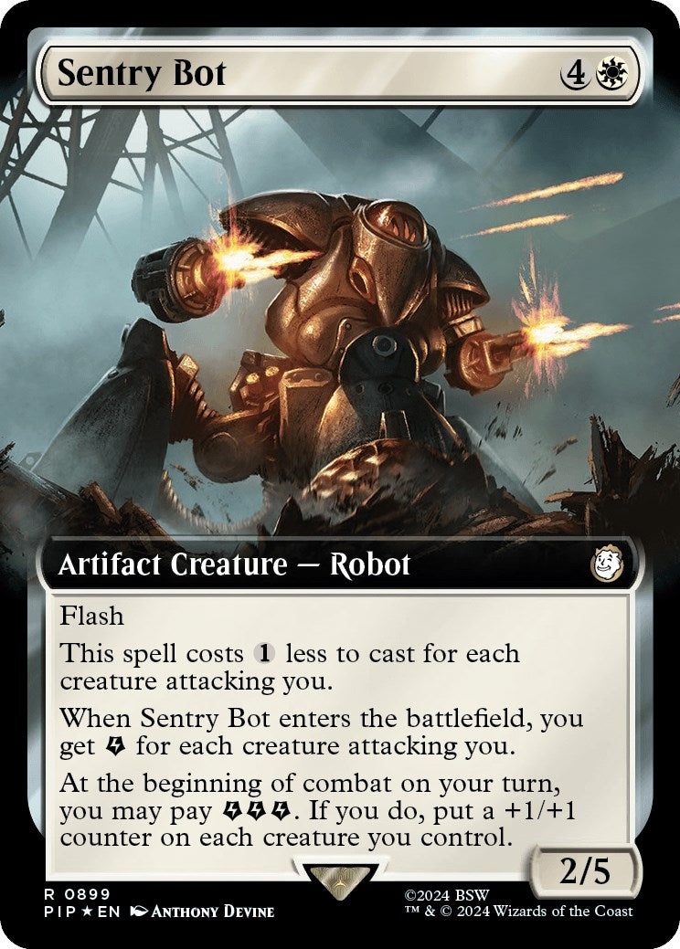 Image for Sentry Bot (Extended Art) (Surge Foil) (899) (Universes Beyond: Fallout) - Magic: The Gathering
