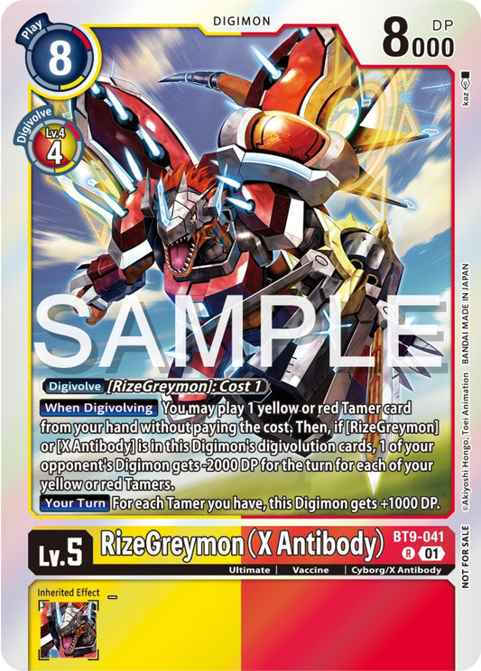 Image for RizeGreymon (X Antibody) (Event Pack 6) (BT9-041 R) (X Record) - Digimon Card Game