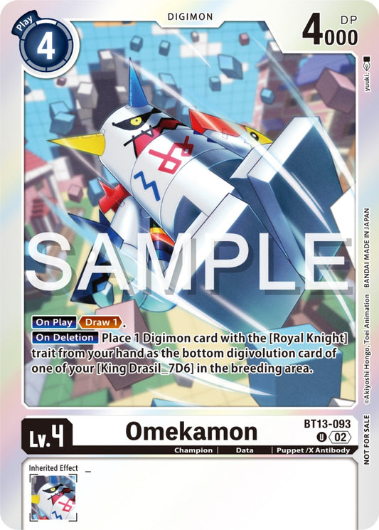 Image for Omekamon (Event Pack 6) (BT13-093 U) (Versus Royal Knights) - Digimon Card Game