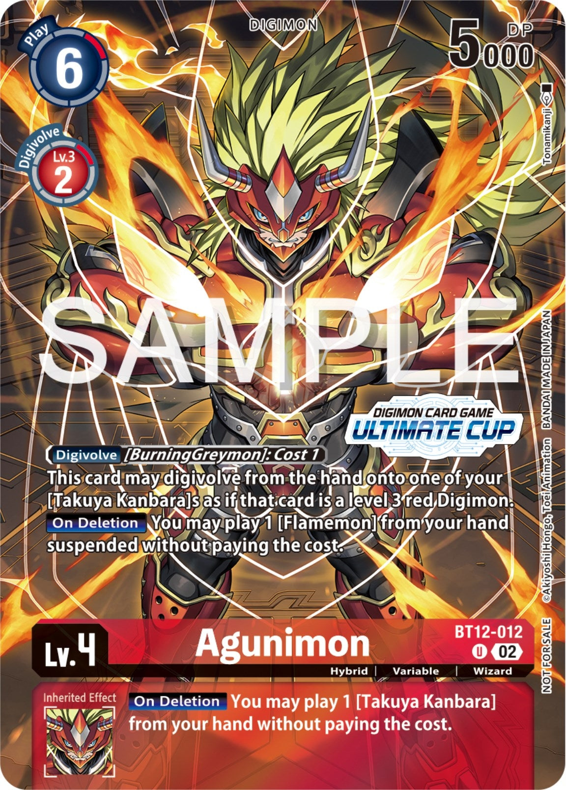 Image for Agunimon (Ultimate Cup 2024) (BT12-012 U) (Across Time) - Digimon Card Game
