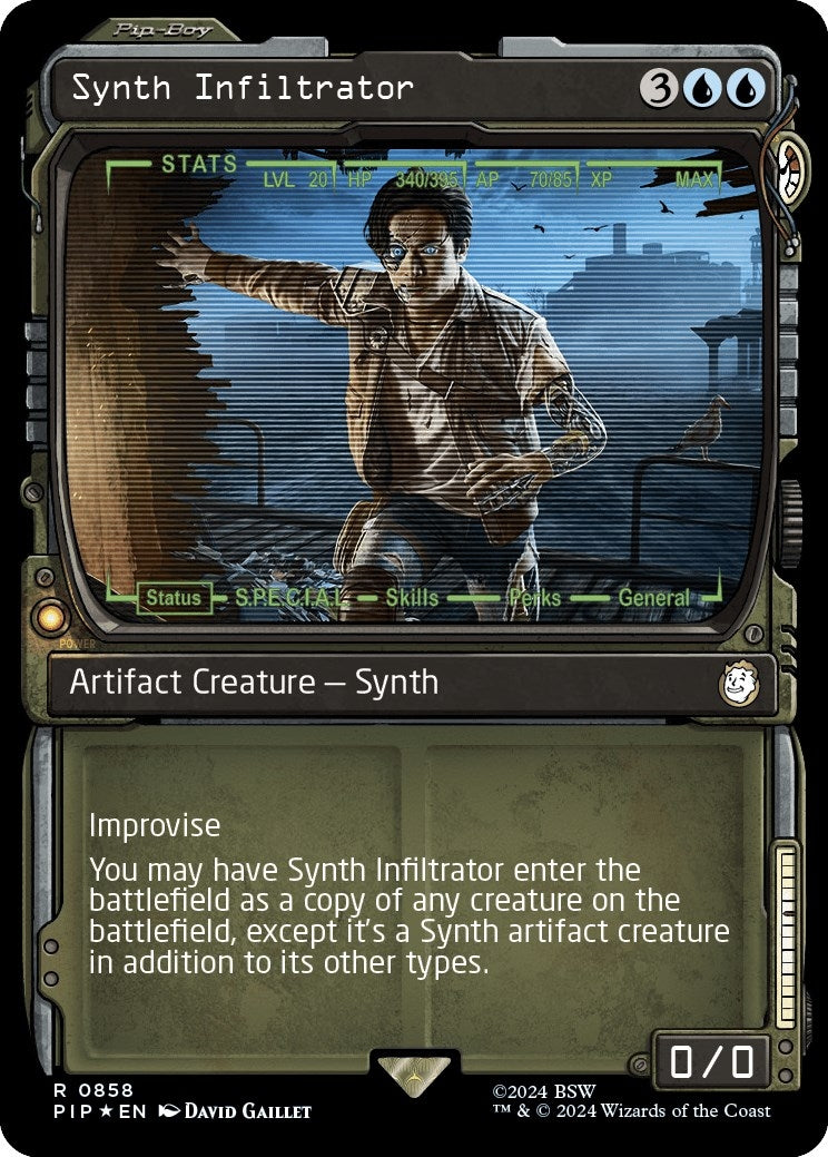 Image for Synth Infiltrator (Showcase) (Surge Foil) (858) (Universes Beyond: Fallout) - Magic: The Gathering