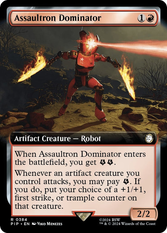 Image for Assaultron Dominator (Extended Art) (384) (Universes Beyond: Fallout) - Magic: The Gathering