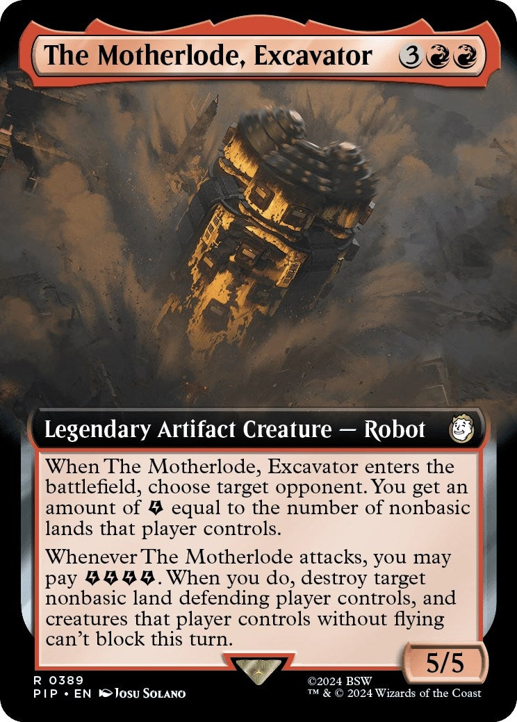 Image for The Motherlode, Excavator (Extended Art) (389) (Universes Beyond: Fallout) - Magic: The Gathering