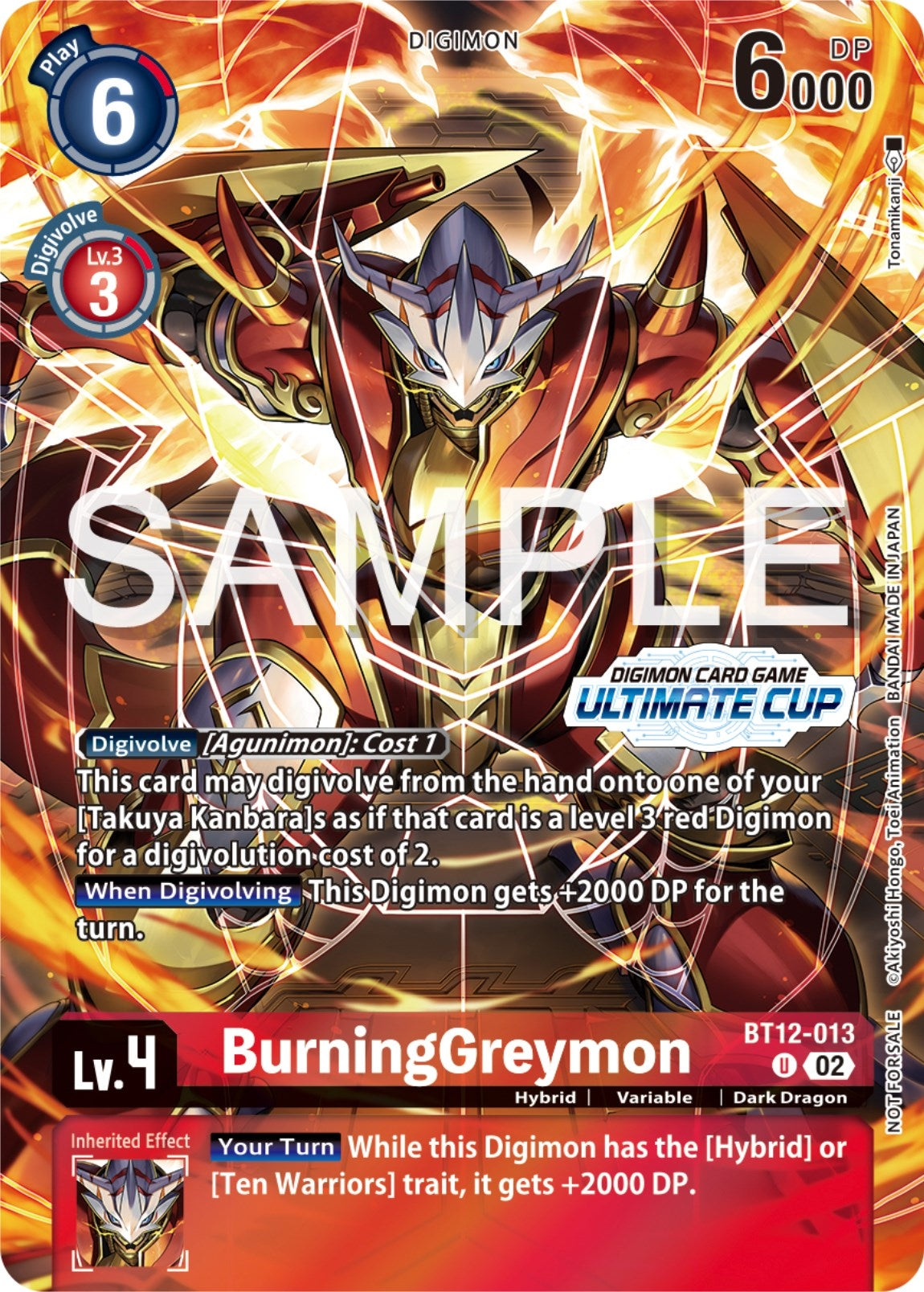 Image for BurningGreymon (Ultimate Cup 2024) (BT12-013 U) (Across Time) - Digimon Card Game