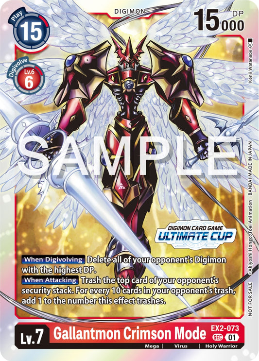 Image for Gallantmon Crimson Mode (Ultimate Cup 2024) (EX2-073 SEC) (Digital Hazard) - Digimon Card Game