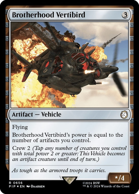 Image for Brotherhood Vertibird (Surge Foil) (656) (Universes Beyond: Fallout) - Magic: The Gathering