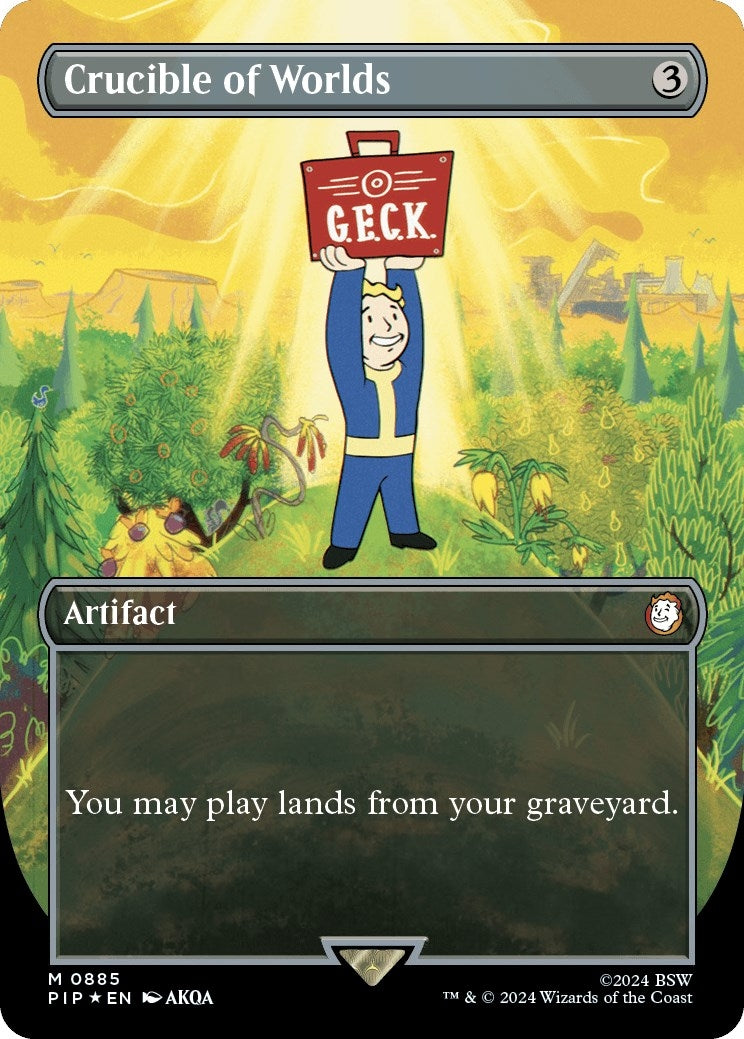 Image for Crucible of Worlds (Borderless) (Surge Foil) (885) (Universes Beyond: Fallout) - Magic: The Gathering