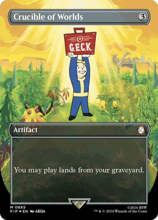 Image for Crucible of Worlds (Borderless) (Surge Foil) (885) (Universes Beyond: Fallout) - Magic: The Gathering