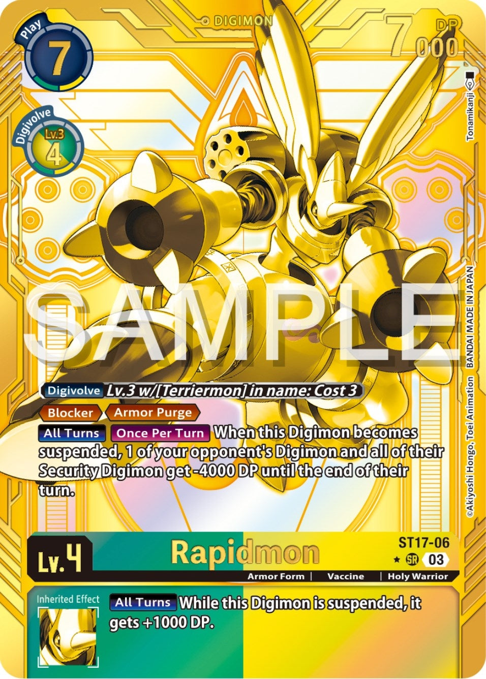 Image for Rapidmon - ST17-06 (Gold) (ST17-06 SR) (Starter Deck 17: Double Typhoon Advanced Deck Set) - Digimon Card Game