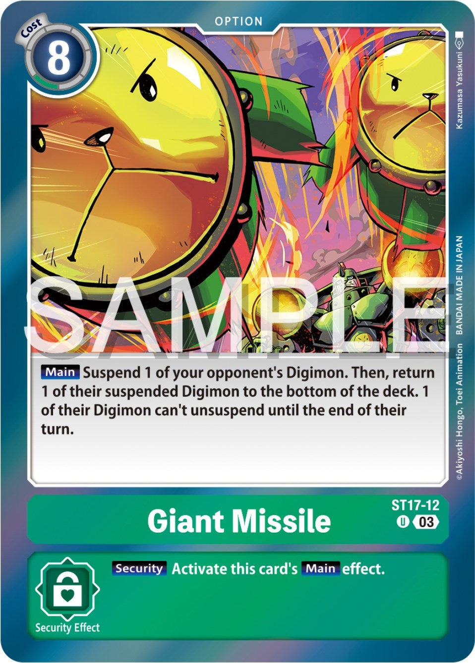 Image for Giant Missile (ST17-12 U) (Starter Deck 17: Double Typhoon Advanced Deck Set) - Digimon Card Game
