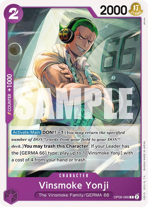 Image for Vinsmoke Yonji (066) (OP06-066) (Wings of the Captain) - One Piece Card Game