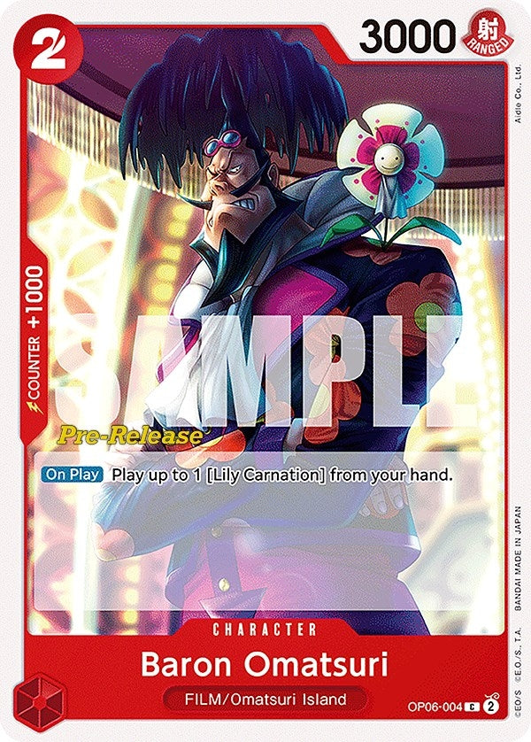 Image for Baron Omatsuri (OP06-004) (Wings of the Captain Pre-Release Cards) - One Piece Card Game