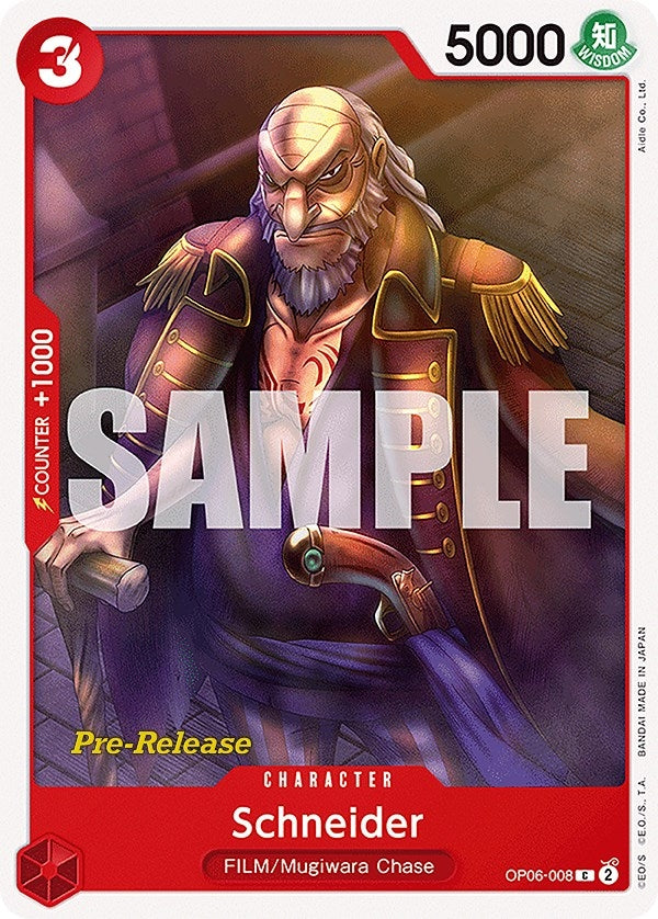 Image for Schneider (OP06-008) (Wings of the Captain Pre-Release Cards) - One Piece Card Game
