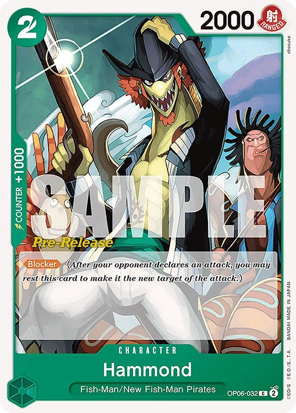 Image for Hammond (OP06-032) (Wings of the Captain Pre-Release Cards) - One Piece Card Game