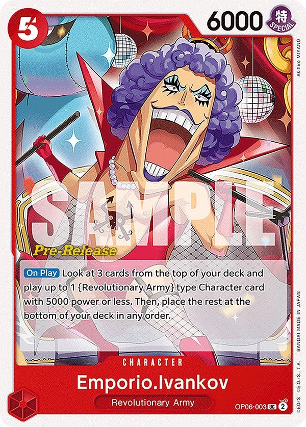 Image for Emporio.Ivankov (OP06-003) (Wings of the Captain Pre-Release Cards) - One Piece Card Game