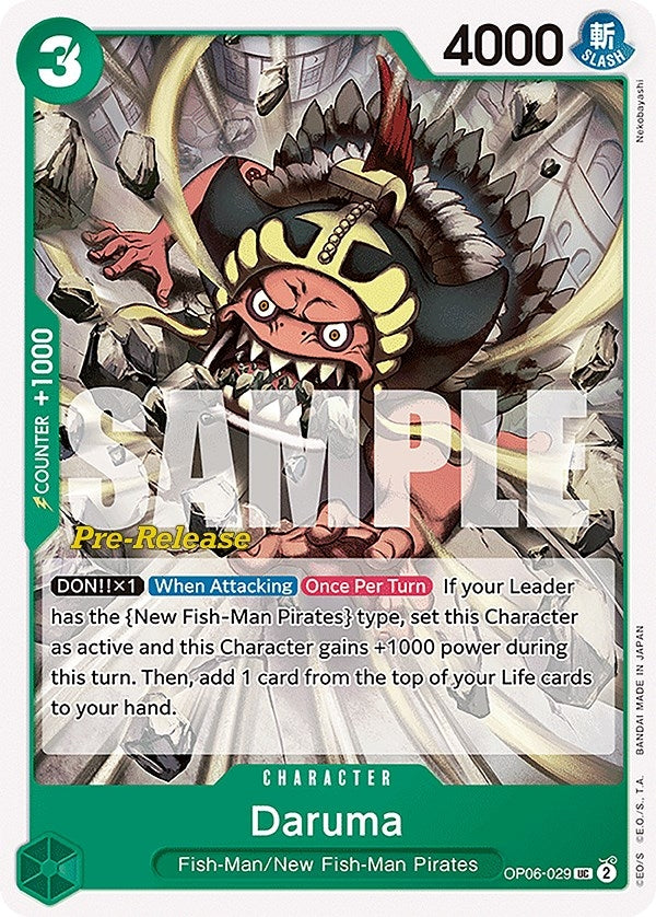 Image for Daruma (OP06-029) (Wings of the Captain Pre-Release Cards) - One Piece Card Game
