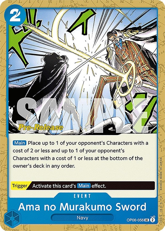 Image for Ama no Murakumo Sword (OP06-056) (Wings of the Captain Pre-Release Cards) - One Piece Card Game