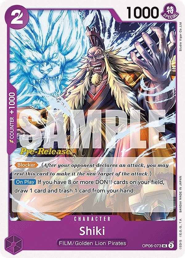 Image for Shiki (OP06-073) (Wings of the Captain Pre-Release Cards) - One Piece Card Game