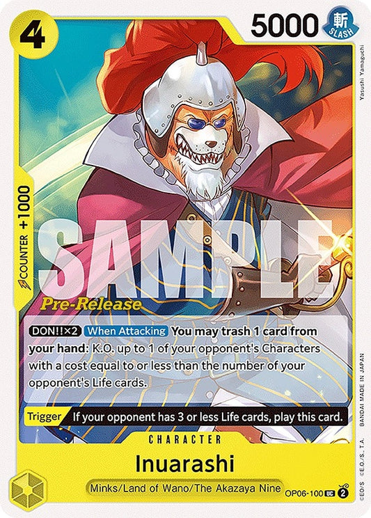 Image for Inuarashi (OP06-100) (Wings of the Captain Pre-Release Cards) - One Piece Card Game