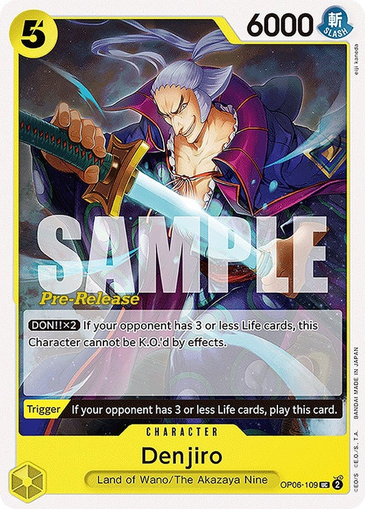 Image for Denjiro (OP06-109) (Wings of the Captain Pre-Release Cards) - One Piece Card Game