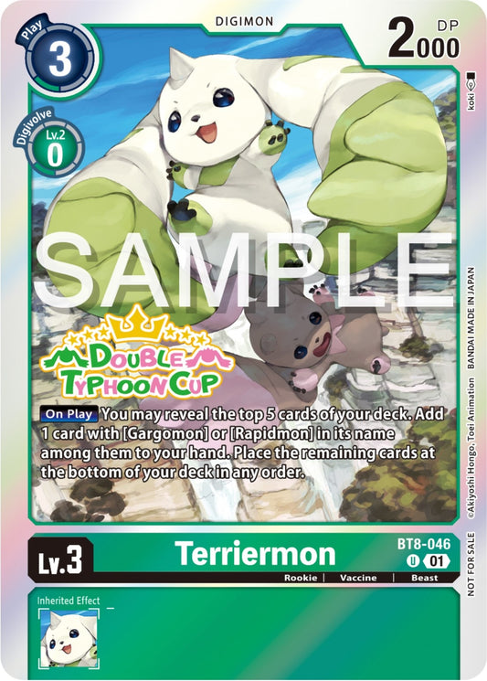 Image for Terriermon (Double Typhoon Cup Winner) (BT8-046 U) (New Awakening) - Digimon Card Game