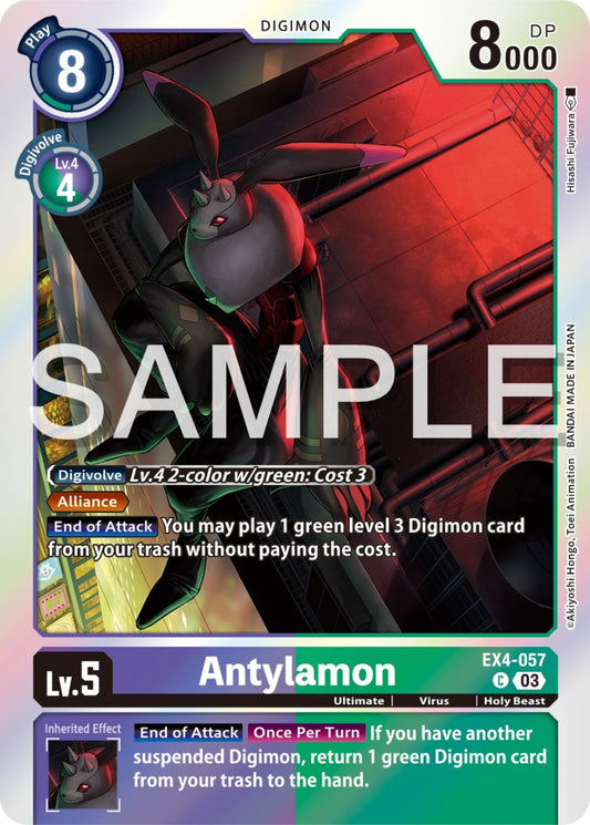 Image for Antylamon (Reprint) (EX4-057 C) (Starter Deck 17: Double Typhoon Advanced Deck Set) - Digimon Card Game