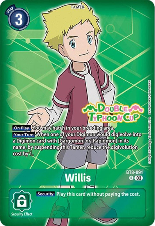 Image for Willis (Reprint) (BT8-091 R) (Starter Deck 17: Double Typhoon Advanced Deck Set Pre-Release Cards) - Digimon Card Game