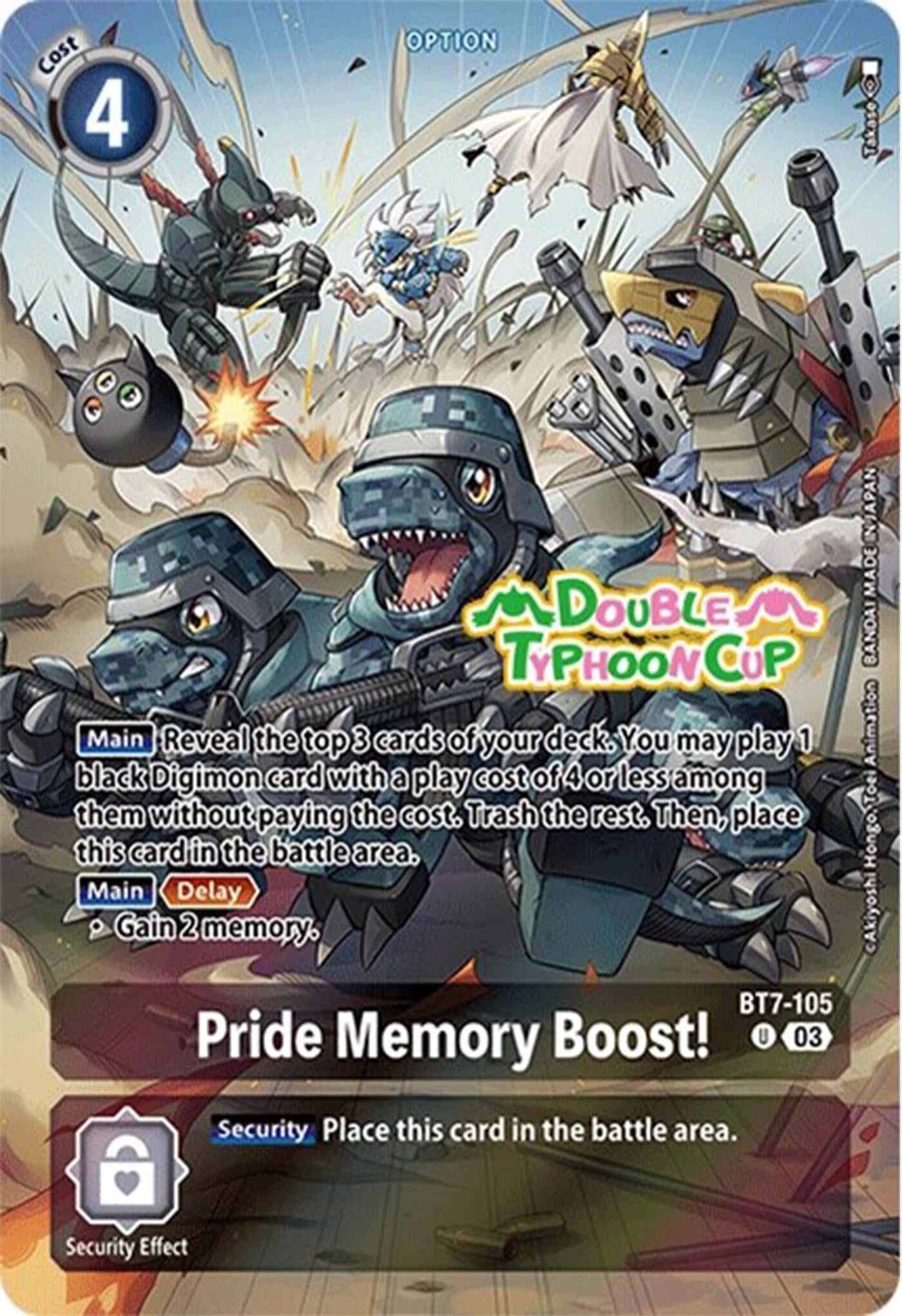 Image for Pride Memory Boost! (Bonus Pack) (BT7-105 U) (Starter Deck 17: Double Typhoon Advanced Deck Set Pre-Release Cards) - Digimon Card Game